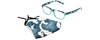 Calabria Men Blue White Ocean Wave Mask&Match 773 Designer Eyeglasses w/Retainer