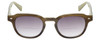 Front View of Eyebobs Bench Mark Ladies Cateye Sunglasses Brown Horn Marble Green w/Grey 46 mm