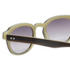 Close Up View of Eyebobs Bench Mark Ladies Cateye Sunglasses Brown Horn Marble Green w/Grey 46 mm