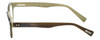 Side View of Eyebobs Bench Mark Designer Reading Eye Glasses with Single Vision Prescription Rx Lenses in Brown Crystal Olive Green Ladies Cateye Full Rim Acetate 46 mm