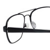 Close Up View of Eyebobs Big Ball Designer Reading Eye Glasses in Gun Metal Black Unisex Aviator Full Rim Metal 56 mm