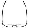 Top View of Eyebobs Big Ball Designer Reading Eye Glasses in Gun Metal Black Unisex Aviator Full Rim Metal 56 mm