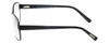 Side View of Eyebobs Big Ball Designer Reading Eye Glasses in Gun Metal Black Unisex Aviator Full Rim Metal 56 mm