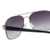 Close Up View of Eyebobs Big Ball Aviator Sunglasses Gun Metal Silver w/Smoke Grey Gradient 56 mm