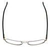 Top View of Eyebobs Big Ball Designer Reading Eye Glasses in Gun Metal Silver Unisex Aviator Full Rim Metal 56 mm