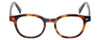 Front View of Eyebobs Bitty Witty Designer Reading Eye Glasses with Prescription Bi-Focal Rx Lenses in Tortoise Havana Brown Gold Ladies Round Full Rim Acetate 42 mm