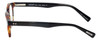 Side View of Eyebobs Bitty Witty Designer Reading Eye Glasses with Prescription Bi-Focal Rx Lenses in Tortoise Havana Brown Gold Ladies Round Full Rim Acetate 42 mm