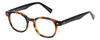 Profile View of Eyebobs Bitty Witty Designer Progressive Lens Prescription Rx Eyeglasses in Tortoise Havana Brown Gold Ladies Round Full Rim Acetate 42 mm