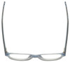 Top View of Eyebobs Bossy Unisex Square Full Rim Designer Reading Glasses in Blue Jean 51 mm