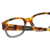 Close Up View of Eyebobs Bossy Unisex Designer Reading Glasses Tort Havana Brown Gold Black 51 mm