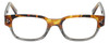 Front View of Eyebobs Bossy Unisex Designer Reading Glasses Tort Havana Brown Gold Black 51 mm