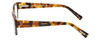 Side View of Eyebobs Bossy Unisex Designer Reading Glasses Tort Havana Brown Gold Black 51 mm