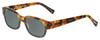 Profile View of Eyebobs Bossy Designer Polarized Reading Sunglasses with Custom Cut Powered Smoke Grey Lenses in Tortoise Havana Brown Gold Black Unisex Square Full Rim Acetate 51 mm