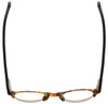 Top View of Eyebobs Bottomed Out Ladies Semi-Rim Reading Glasses in Tortoise Brown Gold 40mm