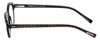 Side View of Eyebobs Cabaret Designer Reading Eye Glasses in Black Brown Crystal Diamond Ladies Round Full Rim Acetate 40 mm