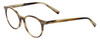 Profile View of Eyebobs Case Closed Ladies Designer Reading Glasses Brown White Horn Marble 47mm
