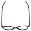 Top View of Eyebobs Cheap Therapy Designer Reading Eye Glasses with Single Vision Prescription Rx Lenses in Black Red Tortoise Havana Unisex Round Full Rim Acetate 45 mm