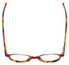 Top View of Eyebobs Cheap Therapy Designer Reading Eye Glasses with Single Vision Prescription Rx Lenses in Brown Red Gold Tortoise Havana Ladies Round Full Rim Acetate 45 mm