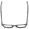 Top View of Eyebobs Fare N Square Designer Reading Eye Glasses with Custom Left and Right Powered Lenses in Brown Tortoise Marble White Stripe Unisex Square Full Rim Acetate 51 mm