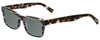 Profile View of Eyebobs Fare N Square Designer Polarized Sunglasses with Custom Cut Smoke Grey Lenses in Brown Tortoise Marble White Stripe Unisex Square Full Rim Acetate 51 mm