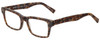 Profile View of Eyebobs Fare N Square Designer Reading Eye Glasses with Custom Cut Powered Lenses in Matte Tortoise Brown Gold Marble Unisex Square Full Rim Acetate 51 mm