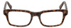Front View of Eyebobs Fare N Square Designer Reading Eye Glasses with Single Vision Prescription Rx Lenses in Matte Tortoise Brown Gold Marble Unisex Square Full Rim Acetate 51 mm