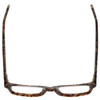 Top View of Eyebobs Fare N Square Designer Reading Eye Glasses with Prescription Progressive Rx Lenses in Matte Tortoise Brown Gold Marble Unisex Square Full Rim Acetate 51 mm