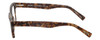 Side View of Eyebobs Fare N Square Designer Reading Eye Glasses in Matte Tortoise Brown Gold Marble Unisex Square Full Rim Acetate 51 mm