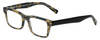 Profile View of Eyebobs Fare N Square Designer Single Vision Prescription Rx Eyeglasses in Black Gold Demi Tortoise Havana Unisex Square Full Rim Acetate 51 mm