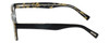 Side View of Eyebobs Fare N Square Designer Reading Eye Glasses in Black Gold Demi Tortoise Havana Unisex Square Full Rim Acetate 51 mm