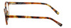 Side View of Eyebobs Firecracker Designer Reading Eye Glasses in Matte Tortoise Brown Gold Orange Black Ladies Square Full Rim Acetate 47 mm