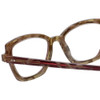 Close Up View of Eyebobs Flirt Ladies Cateye Designer Reading Glasses Red Brown Horn Marble 48 mm