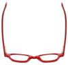 Top View of Eyebobs Haute Flash Ladies Designer Reading Glasses Red Glitter Black Dot 46 mm
