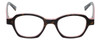 Front View of Eyebobs Haute Flash Designer Reading Eye Glasses with Custom Left and Right Powered Lenses in Tortoise Brown Gold White Crystal Pink Ladies Square Full Rim Acetate 46 mm
