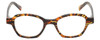 Front View of Eyebobs Haute Flash Ladies Designer Reading Glasses in Tortoise Brown Gold 46 mm
