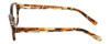 Side View of Eyebobs Haute Flash Ladies Designer Reading Glasses in Tortoise Brown Gold 46 mm