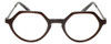 Front View of Eyebobs Hexed Designer Reading Eye Glasses with Custom Left and Right Powered Lenses in Brown 2 Tone Layer Crystal Unisex Round Full Rim Acetate 48 mm