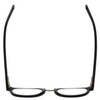 Top View of Eyebobs Hung Jury Designer Reading Eye Glasses with Single Vision Prescription Rx Lenses in Matte Black Unisex Round Full Rim Acetate 47 mm