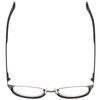 Top View of Eyebobs Irregular Curves Ladies Square Designer Reading Glasses Gloss Black 51mm