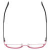 Top View of Eyebobs Irregular Curves Ladies Designer Reading Glasses Satin Pink Black 51 mm