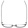 Top View of Eyebobs Jim Dandy Designer Reading Eye Glasses with Single Vision Prescription Rx Lenses in Satin Black Crystal Unisex Round Full Rim Metal 50 mm