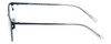 Side View of Eyebobs Jim Dandy Round Designer Reading Glasses in Satin Navy Blue Crystal 50mm