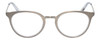 Front View of Eyebob Jim Dandy Unisex Round Designer Reading Glasses Satin Silver Crystal 50mm