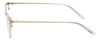 Side View of Eyebobs Jim Dandy Oval Full Rim Designer Reading Glasses Satin Gold Crystal 50mm