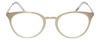 Front View of Eyebobs Jim Dandy Oval Full Rim Designer Reading Glasses Satin Gold Crystal 50mm