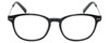 Front View of Eyebobs Kibitzer Round Full Rim Designer Reading Glasses Gloss Black Silver 48mm