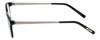 Side View of Eyebobs Kibitzer Round Full Rim Designer Reading Glasses Gloss Black Silver 48mm