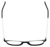 Top View of Eyebobs Kibitzer Round Full Rim Designer Reading Glasses Gloss Black Silver 48mm
