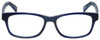 Front View of Eyebobs Bob Frapples Designer Reading Eye Glasses with Prescription Bi-Focal Rx Lenses in Crystal Navy Blue Matte Marble Unisex square Full Rim Acetate 55 mm
