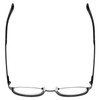 Top View of Eyebobs Mathlete Designer Reading Eye Glasses with Single Vision Prescription Rx Lenses in Matte Gun Metal Black Unisex Round Full Rim Metal 46 mm